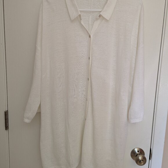 Eileen Fisher Organic Linen Tunic Top (1X) - Picture 4 of 4